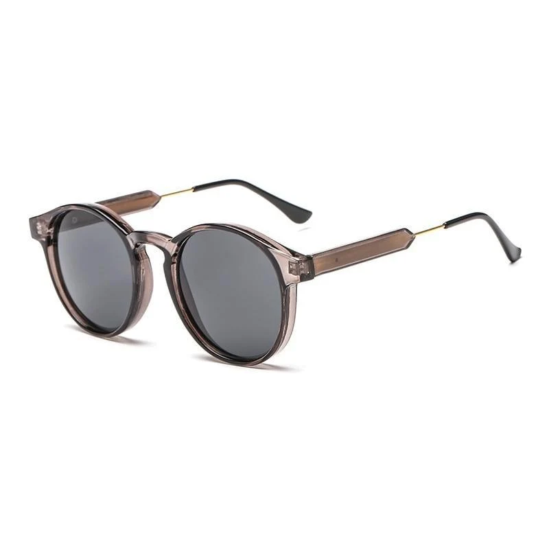 Secure Claude Round Transparent Sunglasses Traditional