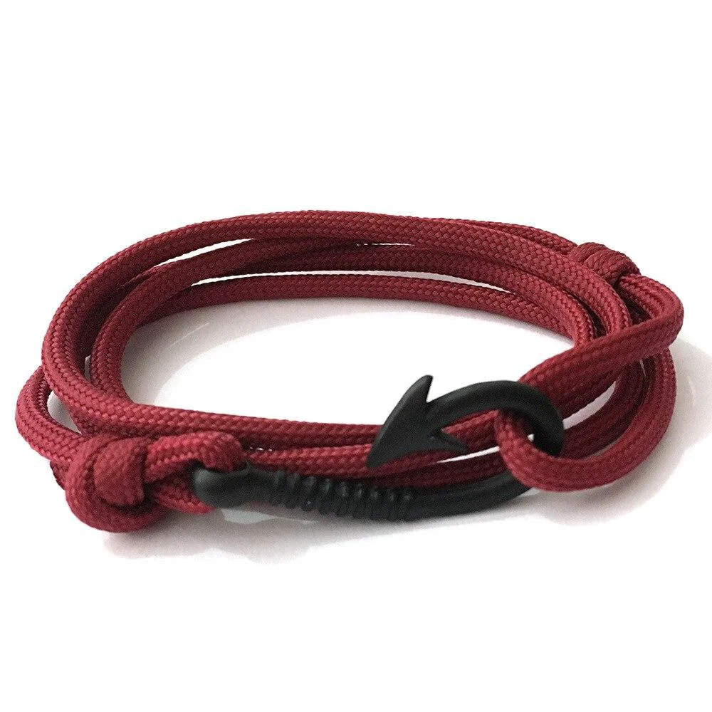 Optimized Black Small Hook Nautical Bracelet Enhanced