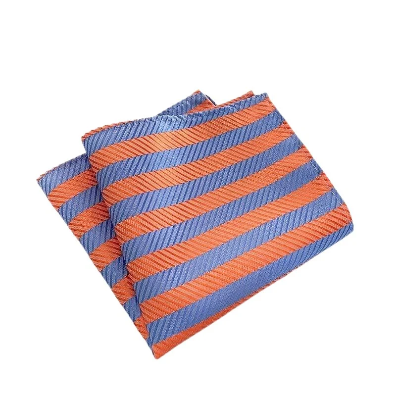 Traditional Striped Silk Twill Pocket Square Casual