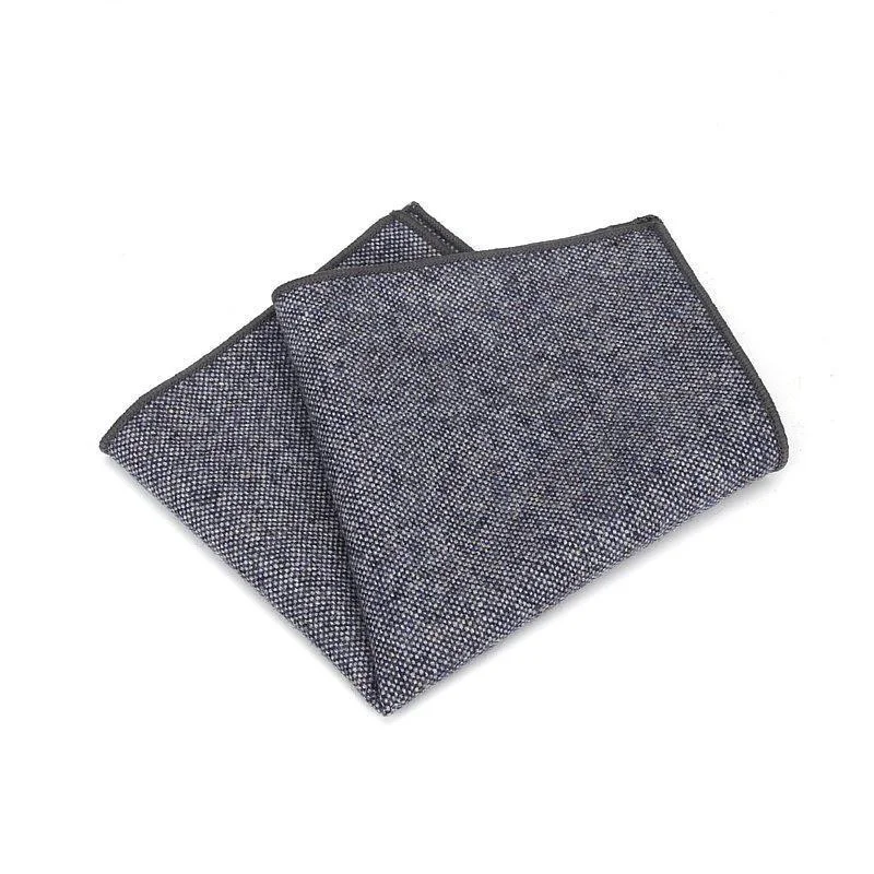 High-Performance Gordon Solid Wool Pocket Square Eco-Friendly