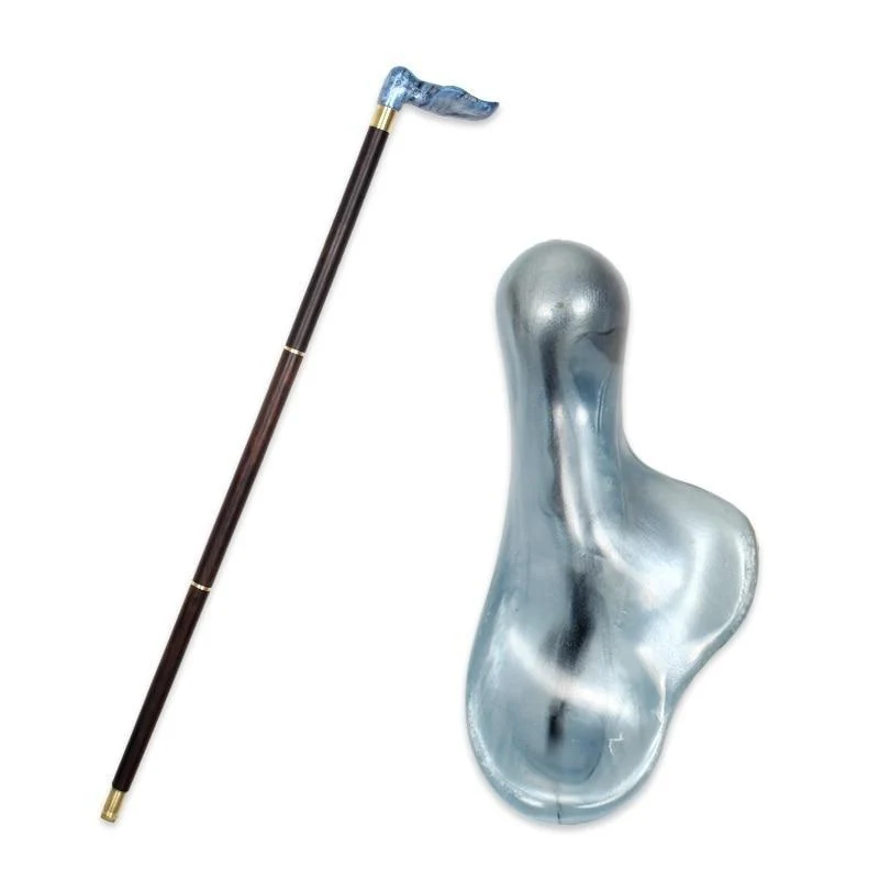 Artisan Jean Wooden Walking Stick With Silver Handle Solid