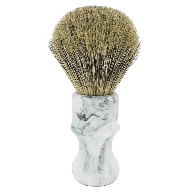 Eco-Friendly Badger Hair Shaving Brush With Marble Style Handle Efficient