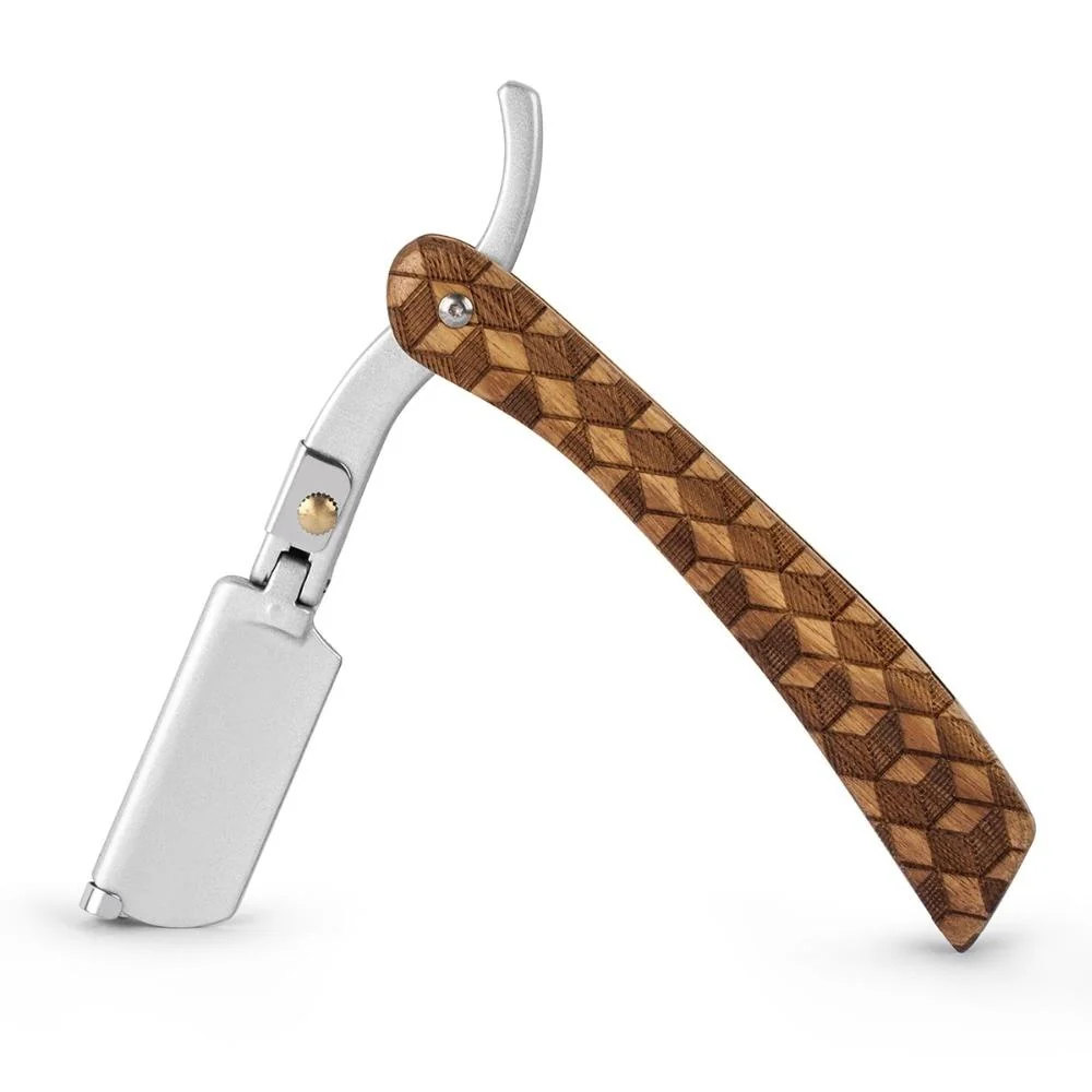 Reusable Double Edge Shavette Straight Razor With Pearwood Handle Sophisticated