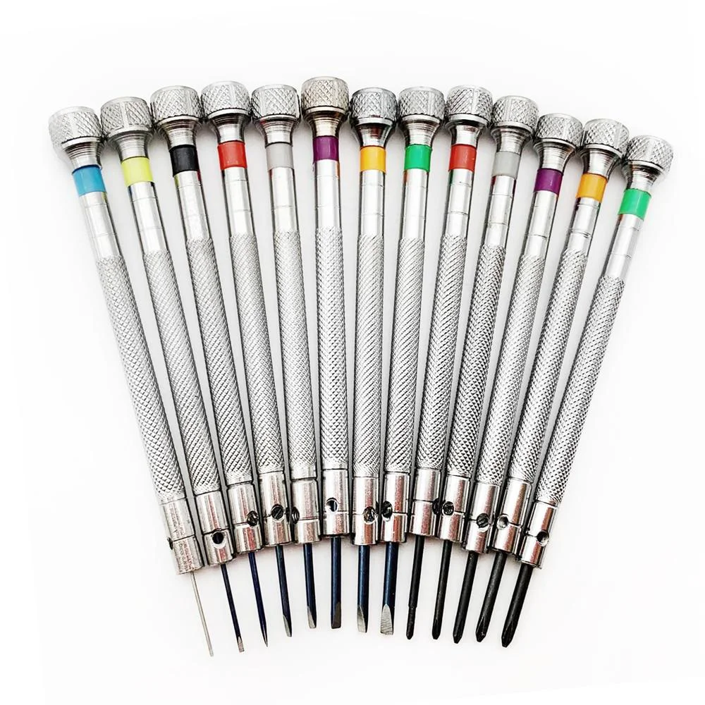 Dependable 13 Pcs Flat Blade Screwdrivers Watch Repair Tool Set 0.6mm-2.0mm Exclusive