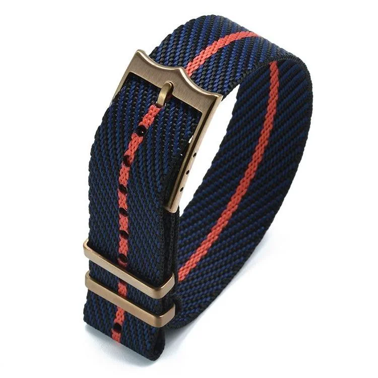 Practical Patrice Nylon Zulu Watch Strap With Copper Pin Buckle Eco-Friendly