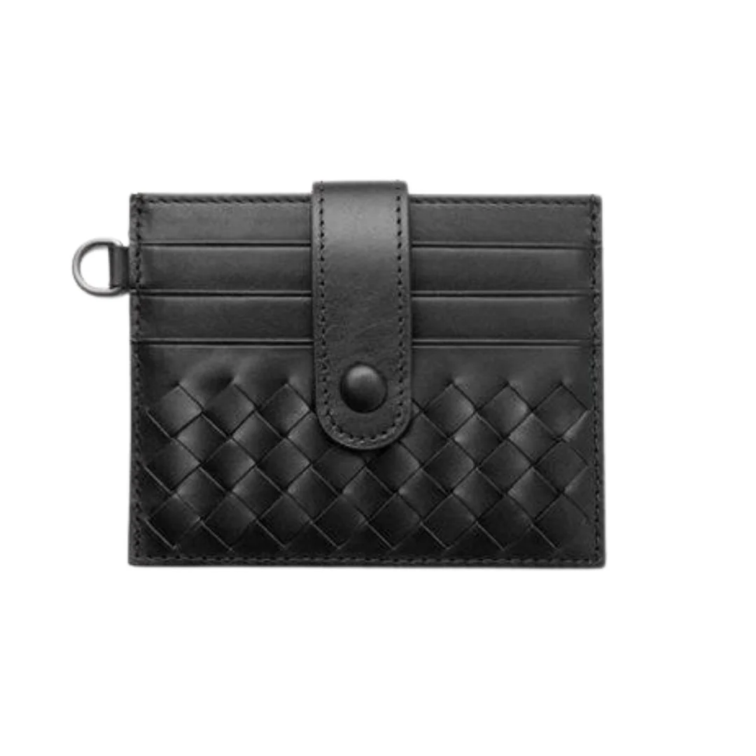 Casual Antonio Sheepskin Leather Card Holder With Key Chain RFID Durable