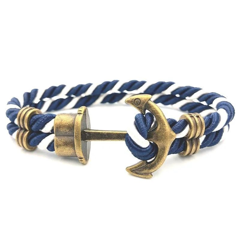 Breathable Luigi Ancla pulsera de cuerda a rayas World-Class