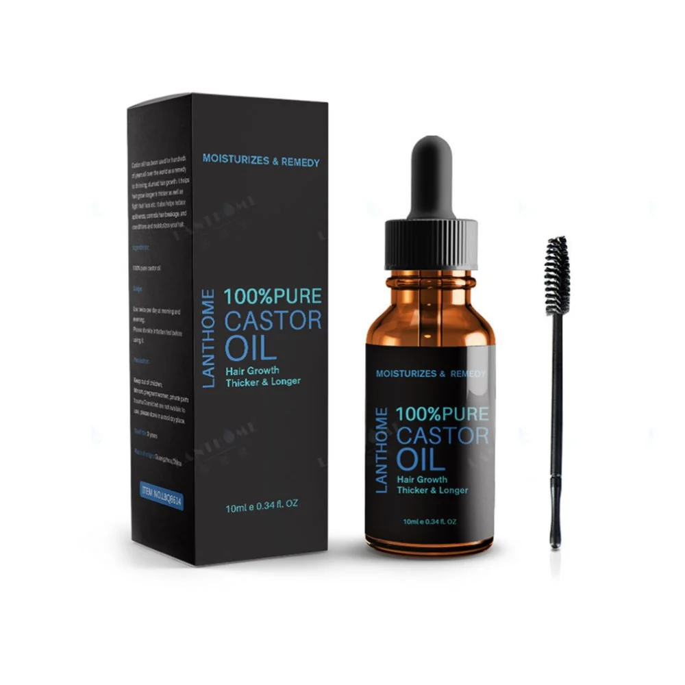 Casual Aceite de ricino puro Suero para el crecimiento del cabello Flexible