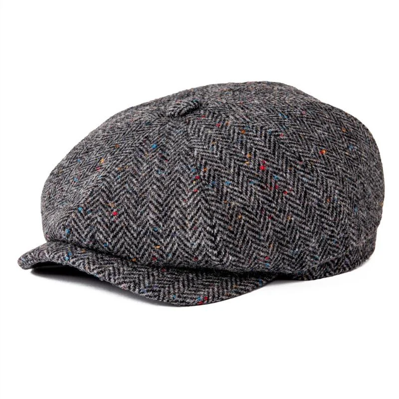 Enhanced Lana Herringbone Newsboy Gorra Effective