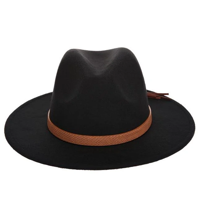 Proven Valencia Sombrero Fedora con cinta de cuero Authentic