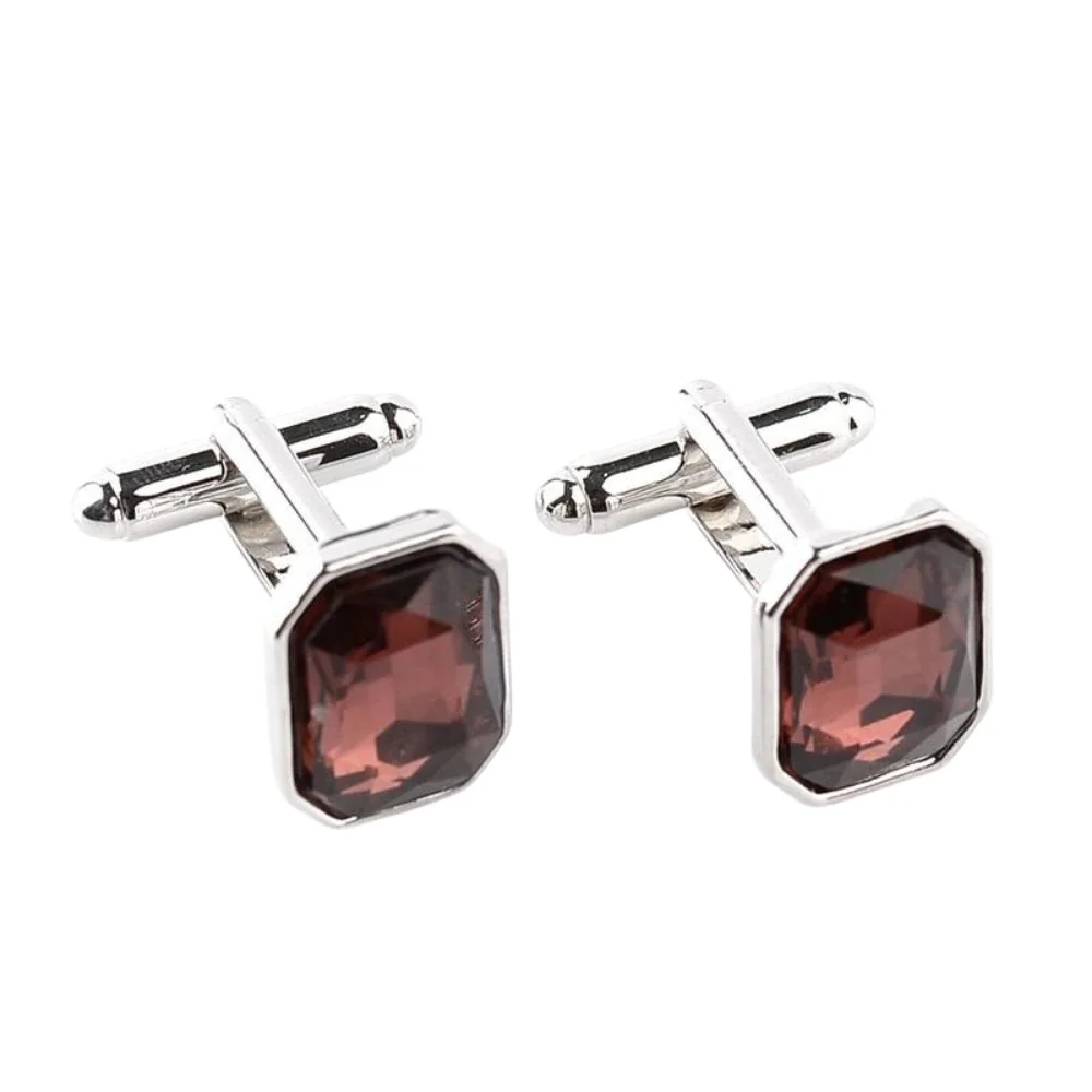 Durable Gemelos de strass plateados Premium