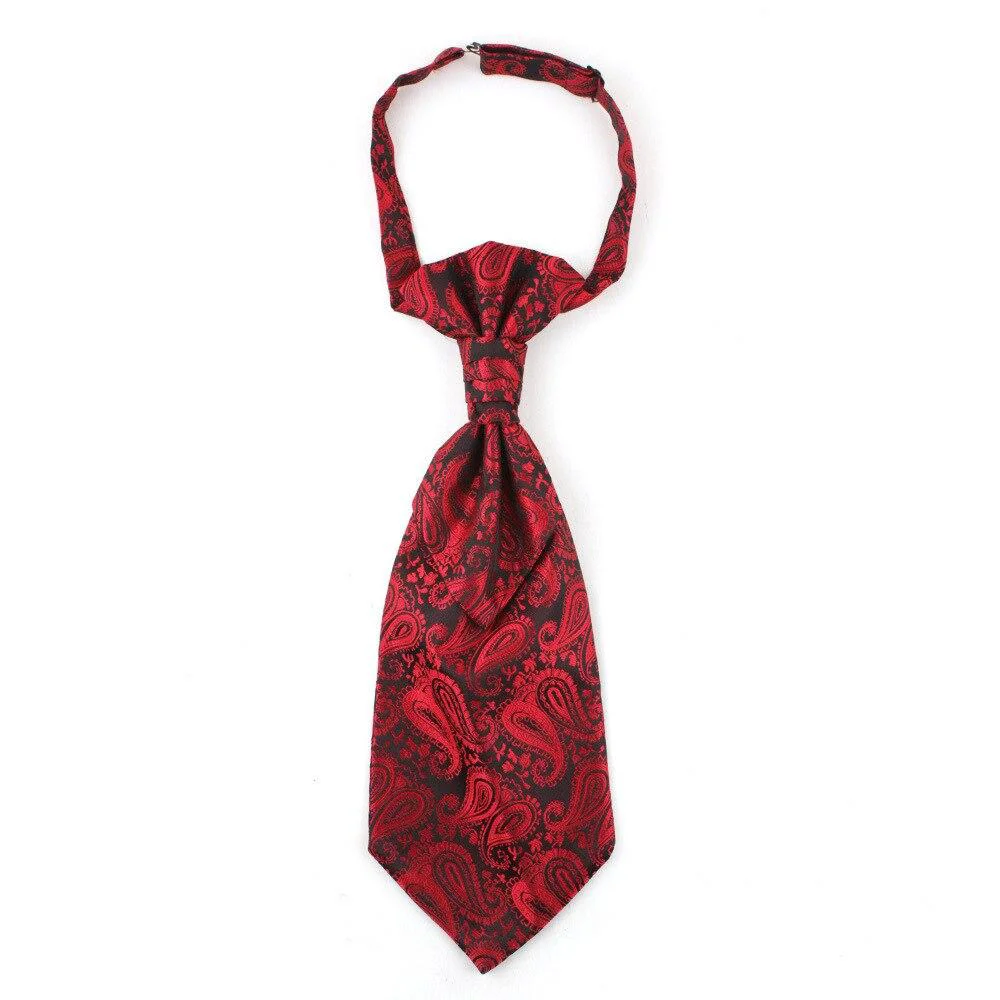 Fine Corbata Ascot Paisley Preanudada Crafted