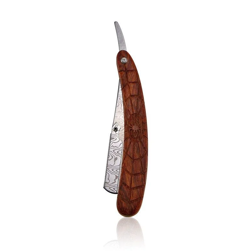 Contemporary Maquinilla de afeitar Shavette con mango de madera hecho a mano Secure