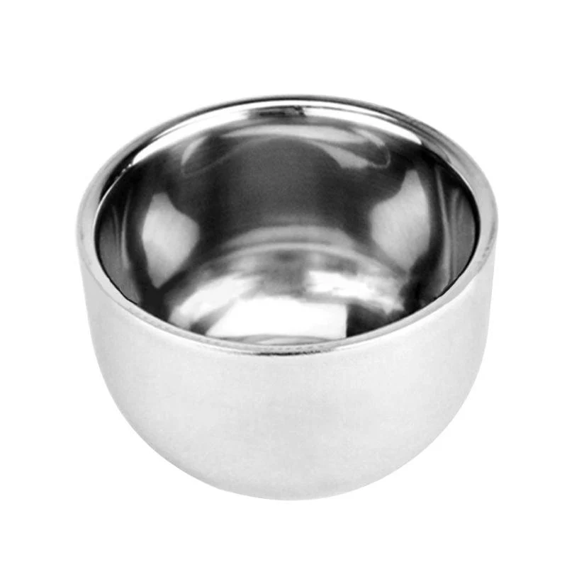 Verified Brocha de afeitar de acero inoxidable de doble capa Bowl Quality