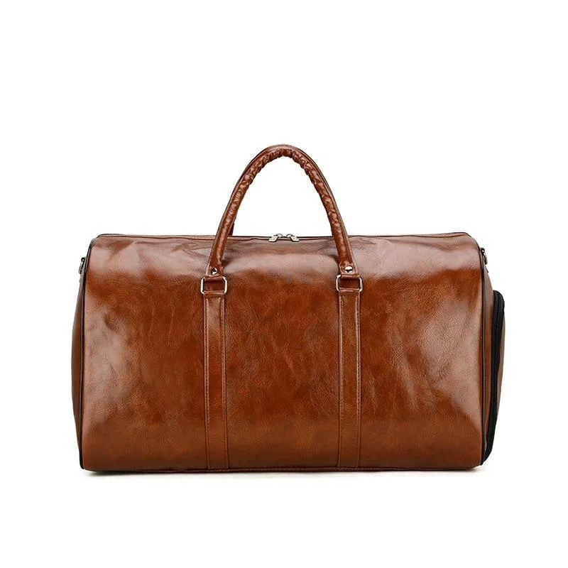Healthy Phill Bolsa de viaje de piel de gran capacidad con bolsillo para zapatos Reliable