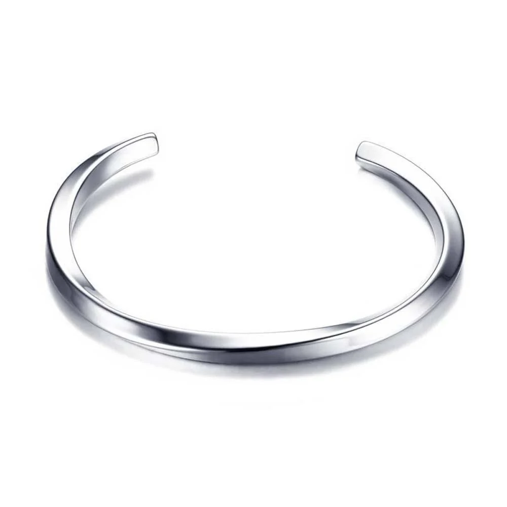 High-Performance Twisted Stainless Steel Cuff Bracelet Fine Crafted