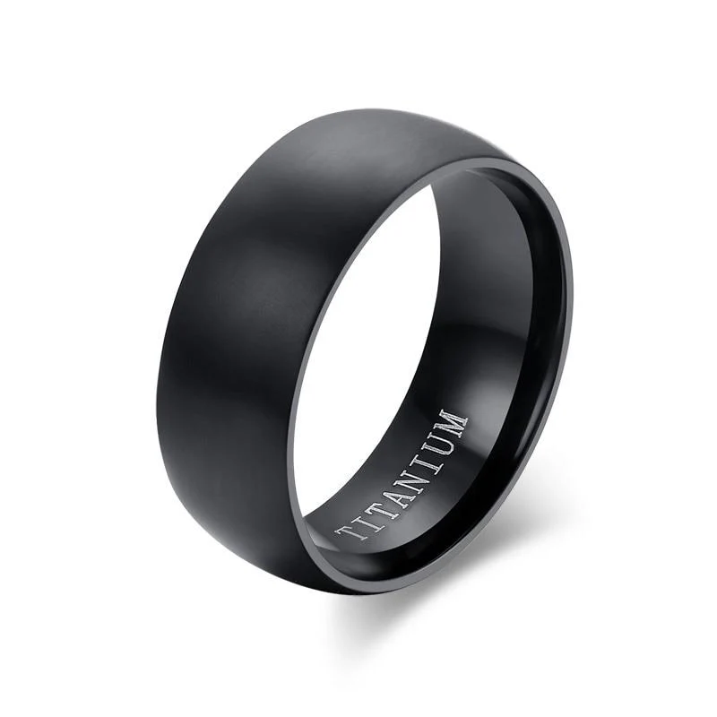Top-Quality Anillo de titanio negro mate Verified