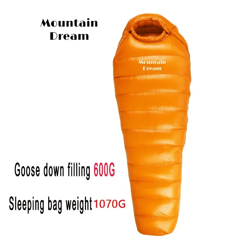 Comfortable Saco de dormir momia de plumón de invierno plumón de ganso blanco cálido para tres estaciones i para acampadas. Verified