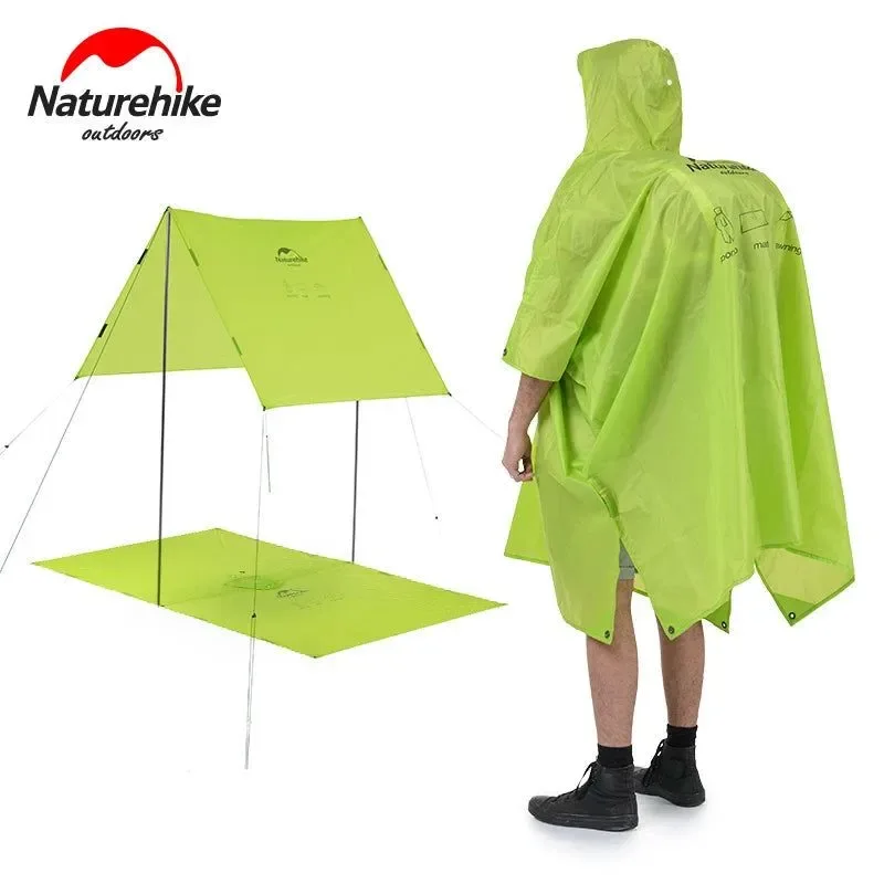 Optimized Impermeable para exteriores cortavientos 3 en 1 multifunción para acampar y hacer senderismo poncho impermeable de nailon para viajes y toldo. Original