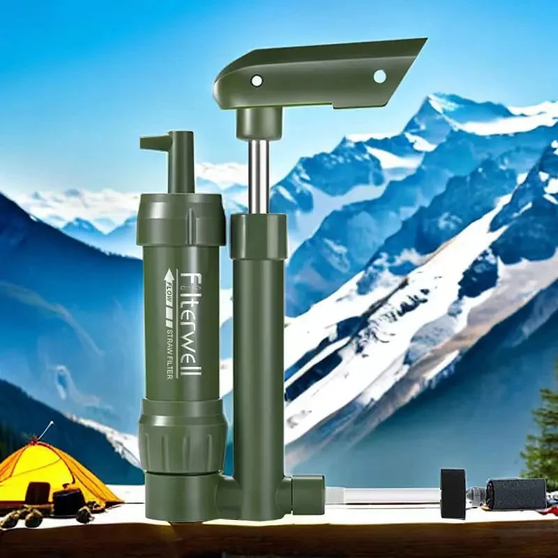 Easy-to-Use Portable Hand Pump Water Filter – 0.01 Micron Outdoor Water Purifier for Camping Hiking Survival Portable Hand Pump Water Filter – 0.01 Micron Outdoor Water Purifier for Camping Hiking Survival Clean