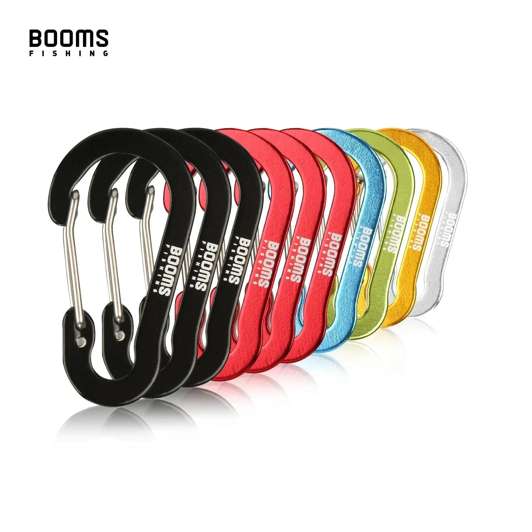 Reliable Fishing Carabiner Keychain Set – 6 10-Piece Aluminum Alloy Snap Clip Lock Buckles for Outdoor Camping Climbing and Fishing Tools Superior