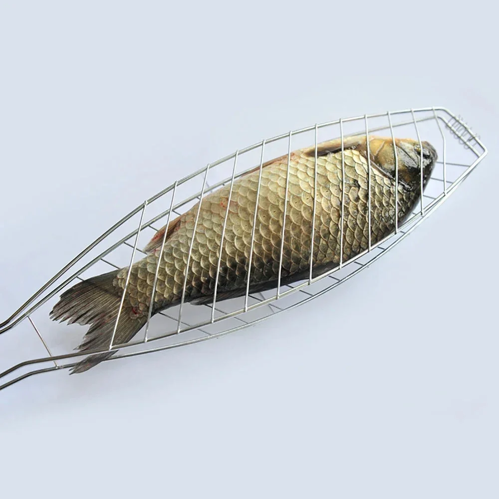 Original Design Nonstick BBQ Grill Basket Folding Handle Mesh Outdoor Practical