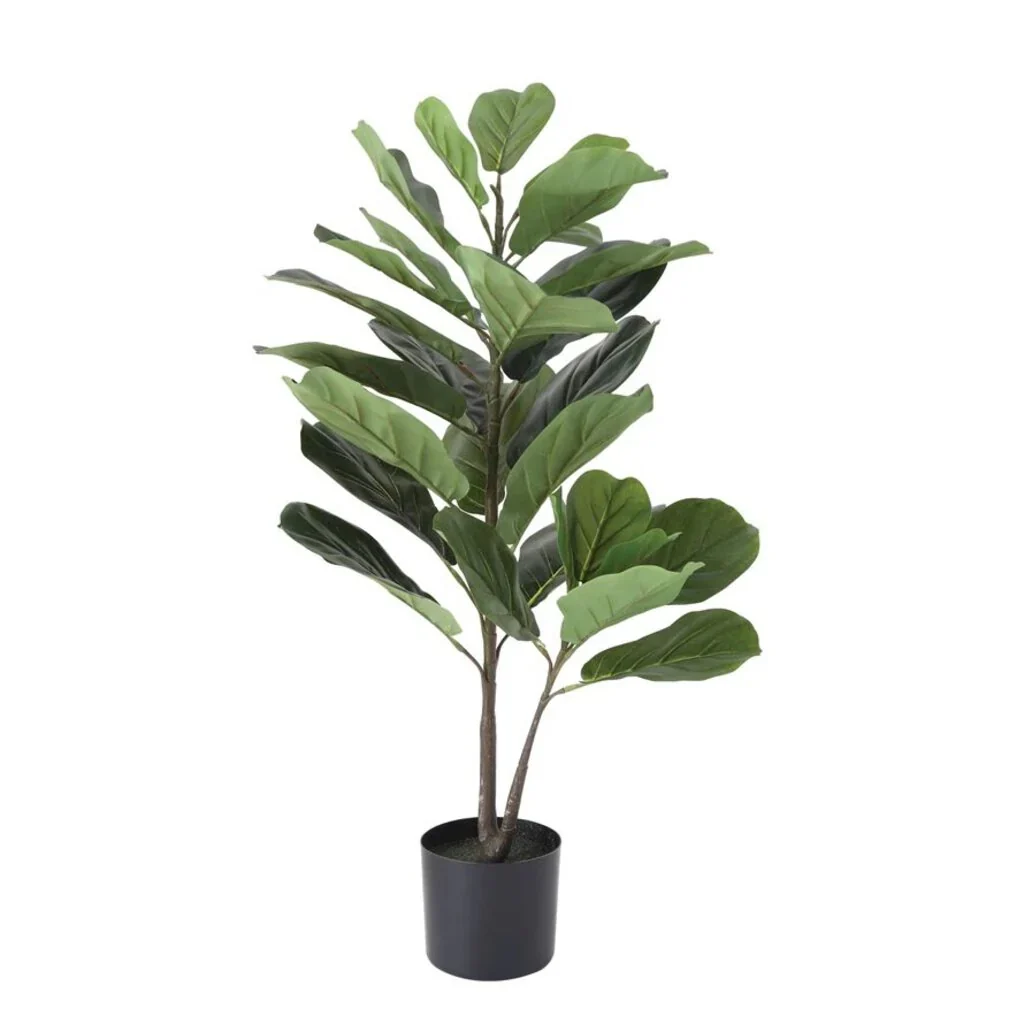 High-Performance Faux Fiddle Fig Leaf Plant in Pot Sustainable