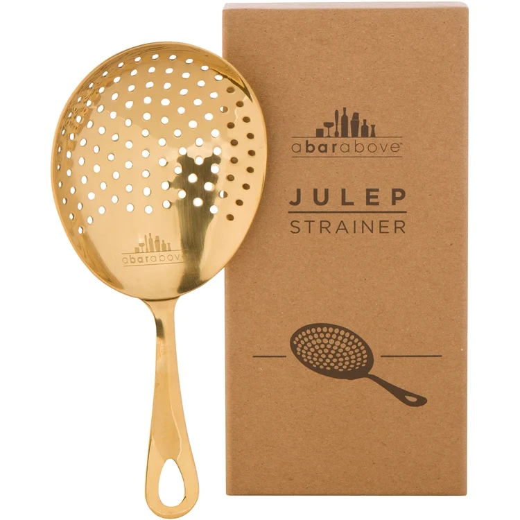 Excellent Gold Julep Cocktail Strainer First-Class