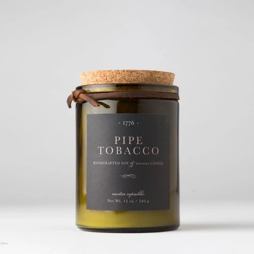 Environmentally Friendly 1776 Soy Beeswax Man Candle Pipe Tobacco User-Friendly