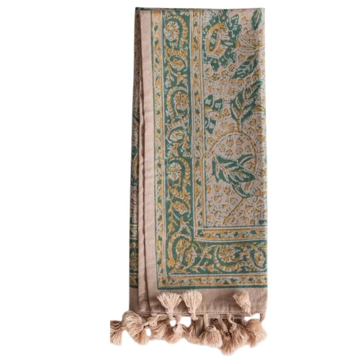 Specialty Cotton Printed Tea Towel with Design Tassels Loop Minimalist