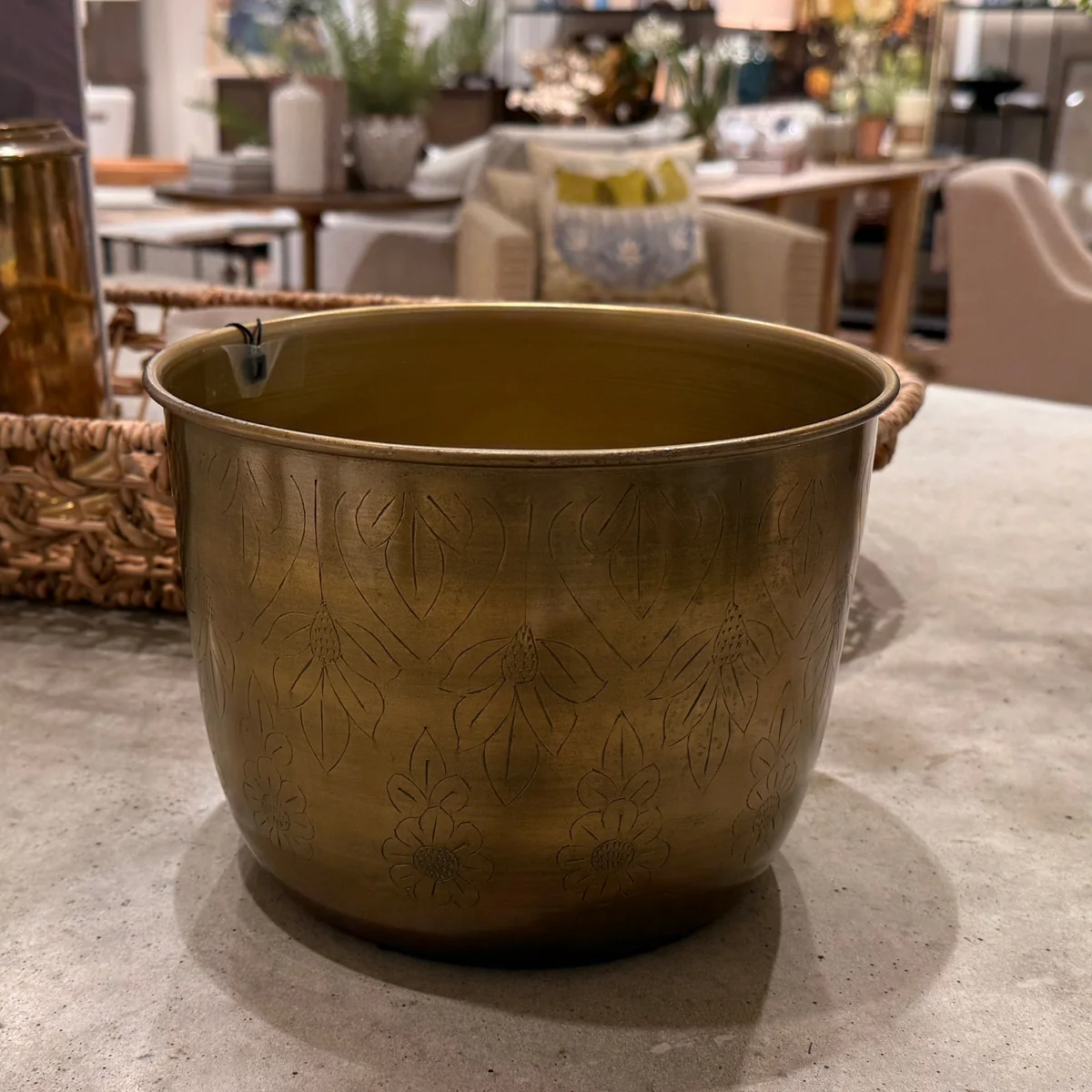 Effective Etched Metal Planter 9-inch Optimized