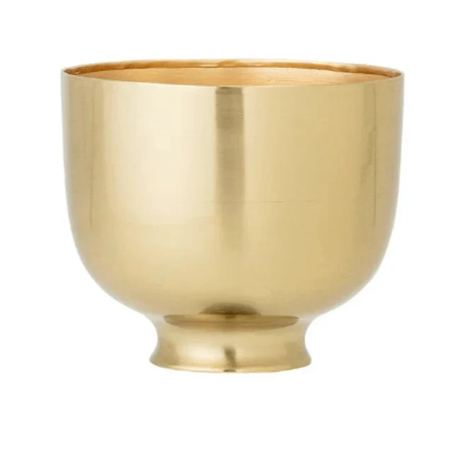 Expertly Made Gold Metal Planter Large Outstanding