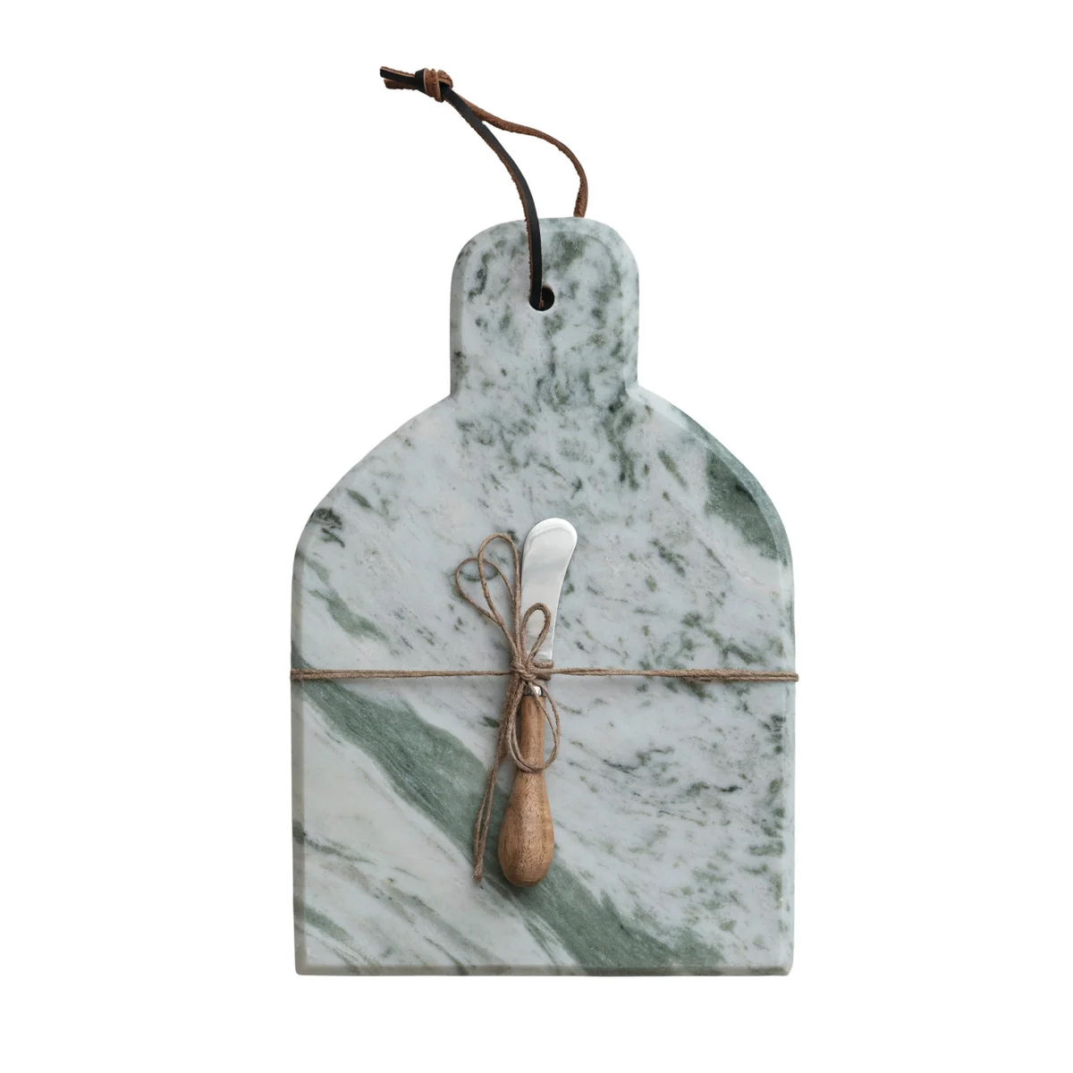 Official Marble Cheese Cutting Board w Canape Knife Eco-Friendly