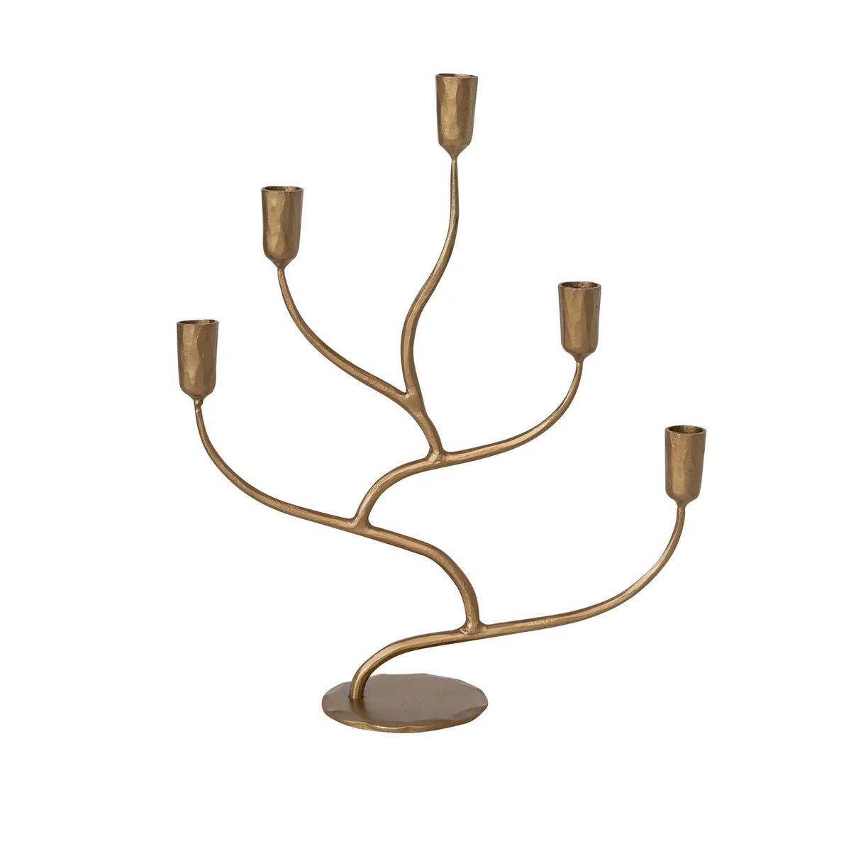 Reliable Hand-Forged Iron Candelabra Antique Gold Finish Traditional