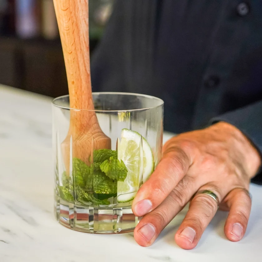 Trendy Extra Long Natural Hardwood Cocktail Muddler Fine Crafted