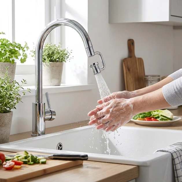 Recyclable Rotating Faucet Extender 1080 Rotating Faucet Extender Durable