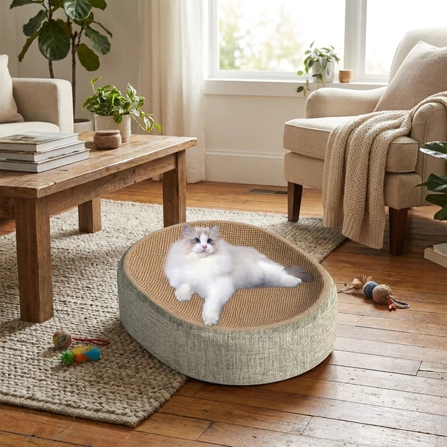Original Oval Sisal 2-in-1 Cat Scratcher Bed Elite