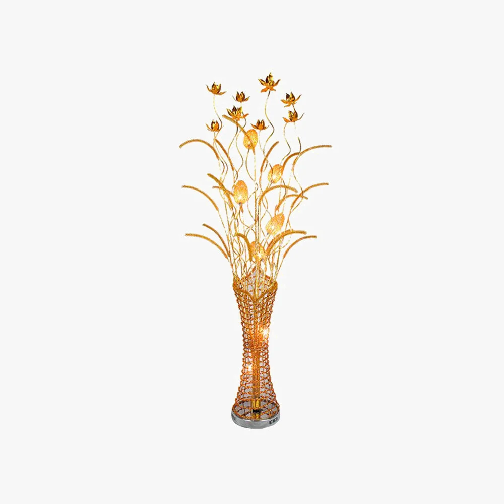 Advanced Bella Blumenvase Goldene Stehlampe 150CM Lang Refined