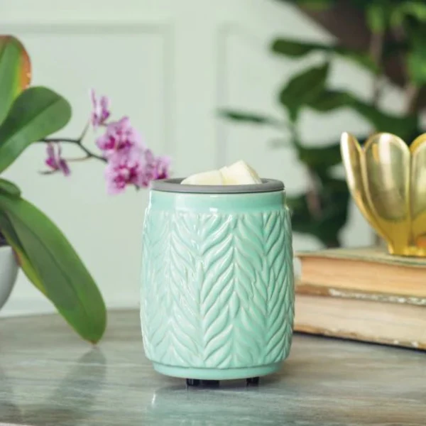Lightweight Mint Leaf Flip Dish Wax Warmer Sustainable