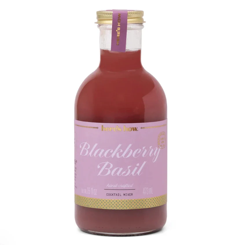 Fine Blackberry Basil Handcrafted Cocktail Mixer 16 oz Official