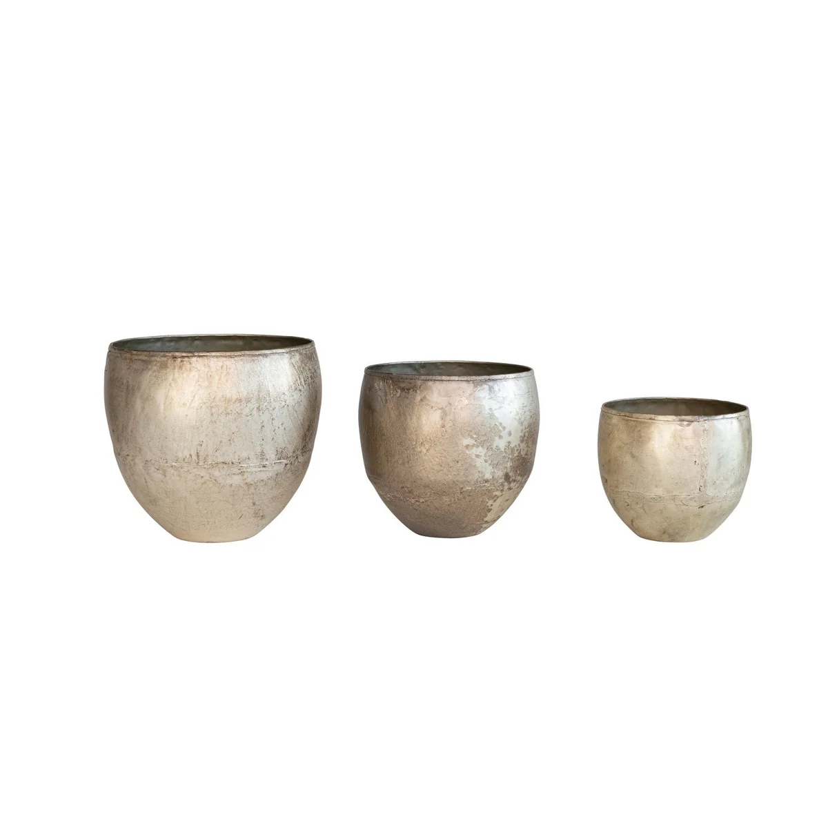 Responsible Metal Planters Distressed Pewter Finish Fast