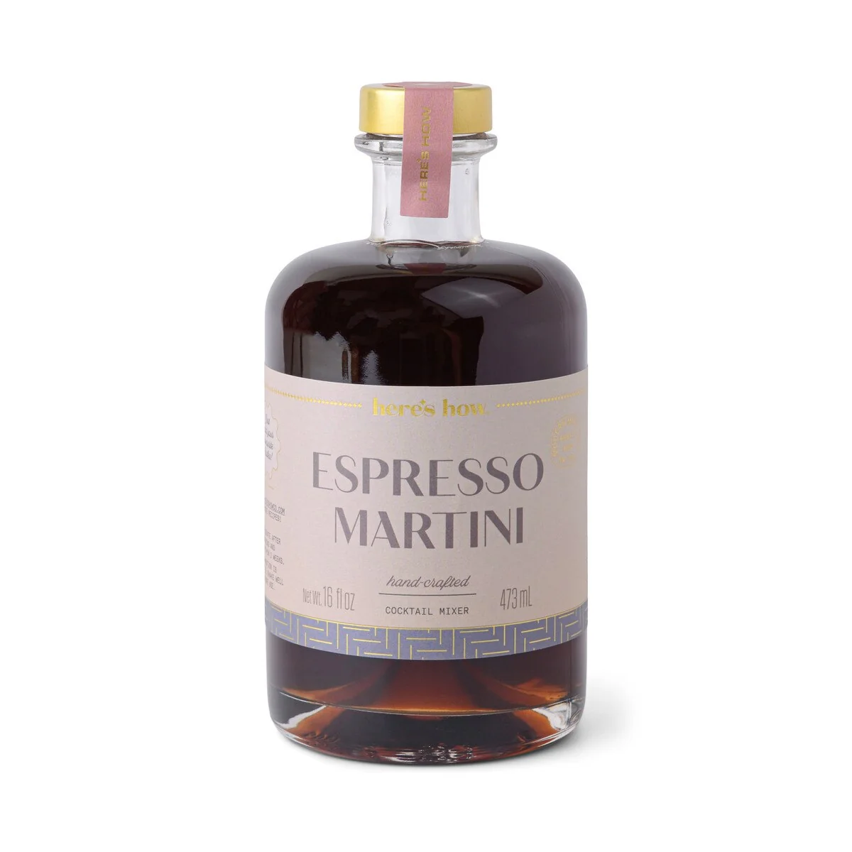 High-Grade Espresso Martini Handcrafted Cocktail Mixer 16 oz Clean
