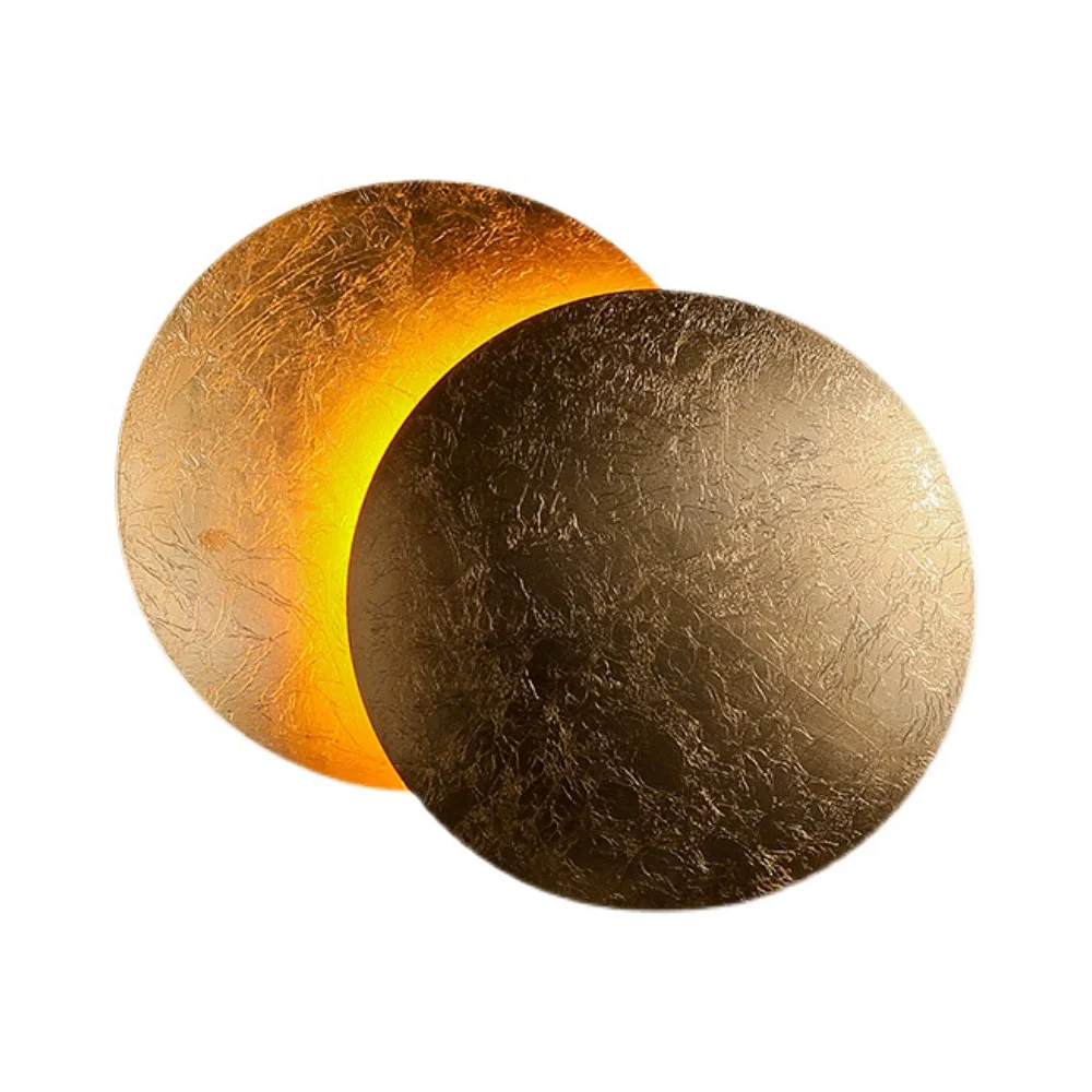 Dependable Modern Round Circle Creative Rotating Wall Light Healthy
