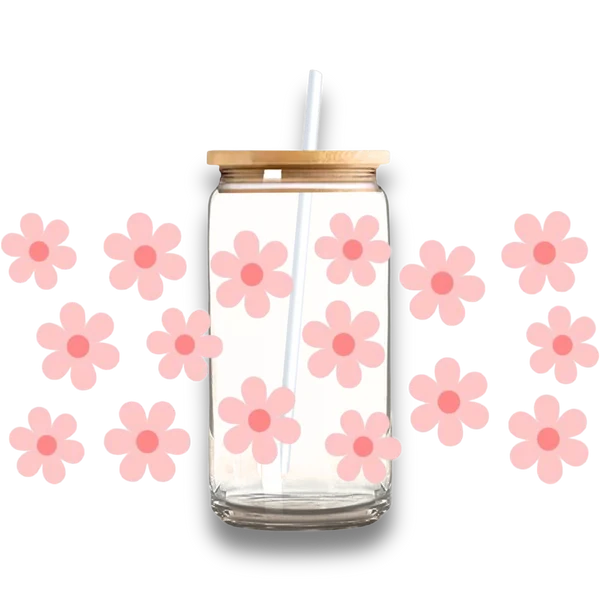 Advanced Pink Daisy Glass Tumbler Safe