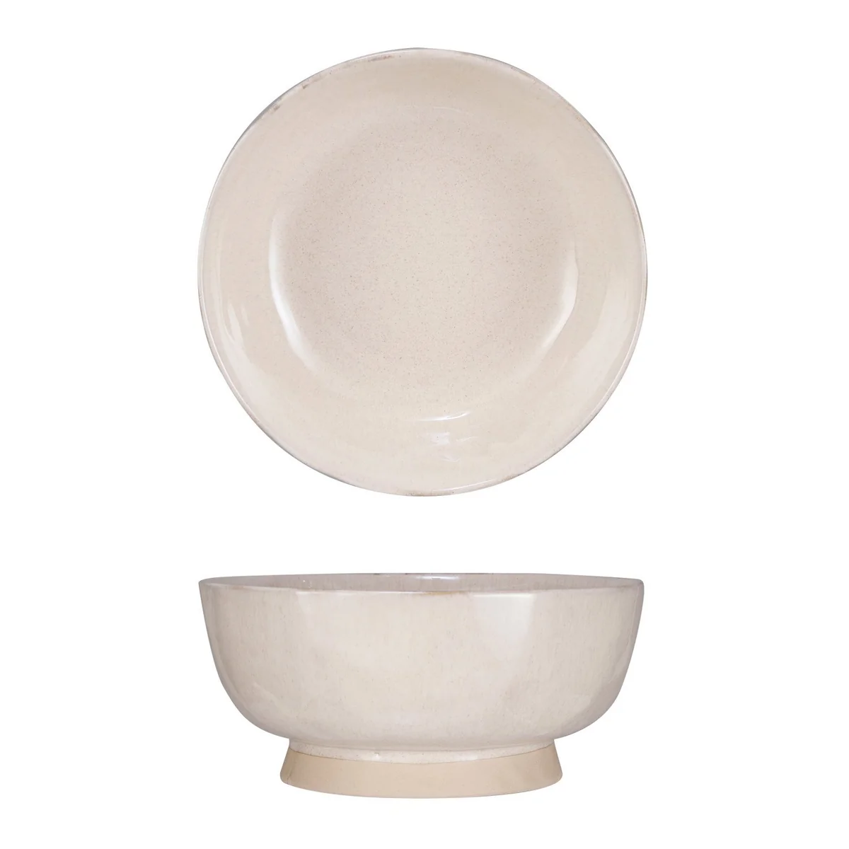 Safe Stoneware Footed Bowl Premium Material