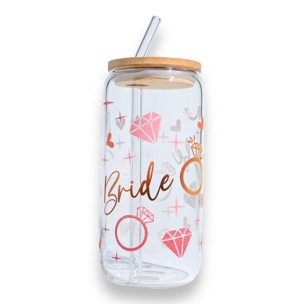 Natural Bride to Be Glass Tumbler Authentic