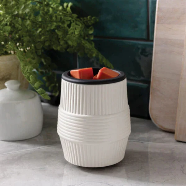Long-Lasting Porcelain Ridges Flip Dish Wax Warmer Next-Generation