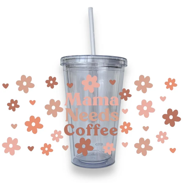 Efficient Mama Needs Coffee Plastic Tumbler Verified