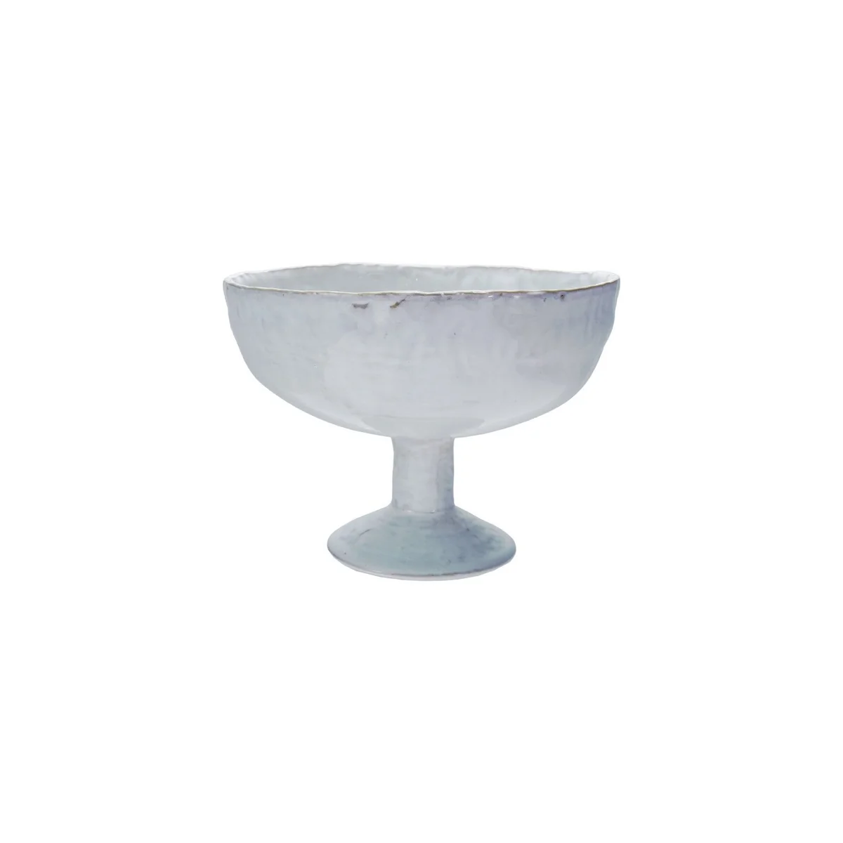 Organic Reactive Crackle Glaze Stoneware Footed Bowl Innovative