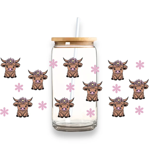 Exclusive Mini Highland Daisy Plastic or Glass Tumbler Fine